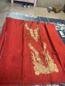 Beautiful Red Embroidered Kurta Set