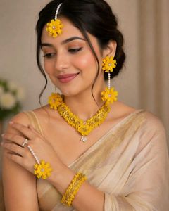 Beautiful Haldi Function Flower Jewellery