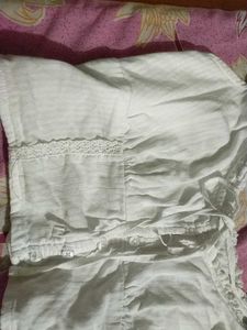 white lace trim top