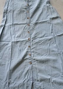 Light Blue Button-Down Skirt