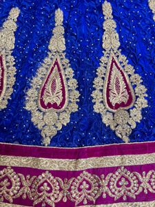 Royal Blue Embroidered Lehenga Skirt
