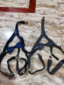 Men's Suspenders and Bow Tie Set of 2