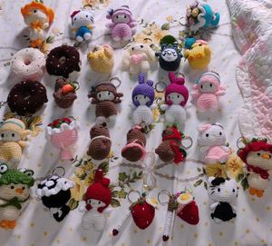 Handmade Crochet Keychain Charms