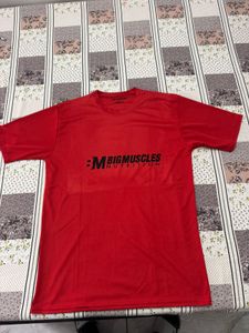 Men's Red Big Muscles Nutrition T-Shirt