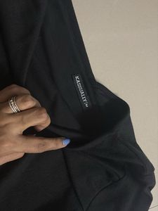 combo of Black Long Sleeve Crop Top And Jeans