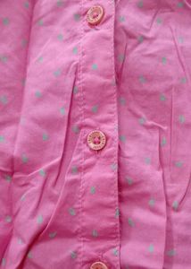 Women Pink Collar Shirt