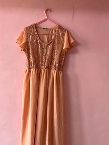 Sparkly Peach Occasion Dress