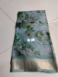 Grey colour floral design saree...