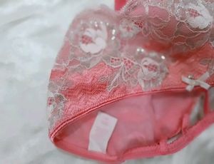 Pink Lace Thong Panty🩷