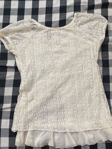 Vintage Lace Floral Korean Top