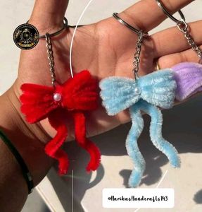 Adorable Pink Bow Keychain any one