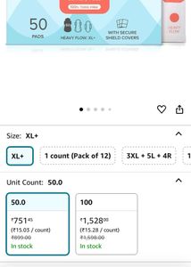Nua XL+ Sanitary Pads With Secure Cover
