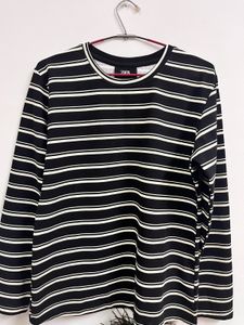 Striped Long Sleeve T-Shirt warm