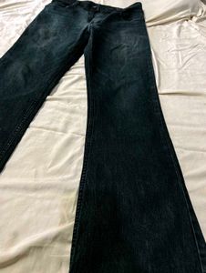 Women's low rise Vintage fade Dark Wash Flare Jean