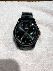 Elegant Black Rolex Watch