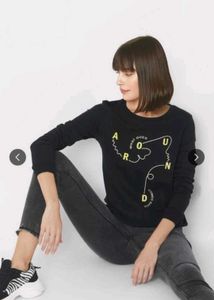Trendy Graphic Print Long Sleeve Tee