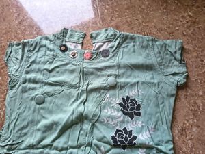 Light Green Floral Kurta Set