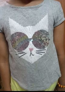 T Shirt With Sequence Work