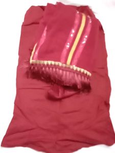 Maroon Ethnic Saaree with Free Petti coat