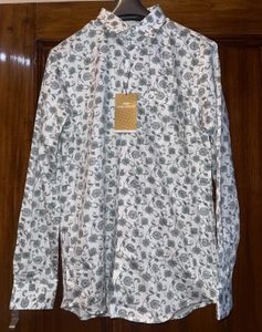 Men's Floral Print Button-Down Shirt