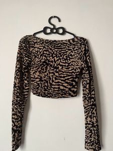 Animal print crop top
