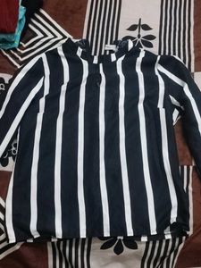 Black and White Striped Tunic