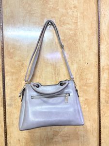 grey Handbag with Heart Charms