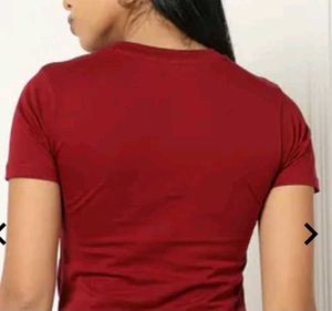 Maroon Graphic Print T-Shirt