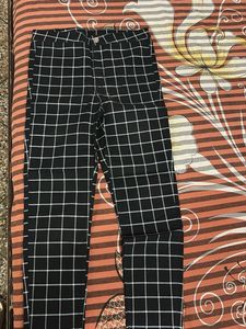 Checkered Black Pants