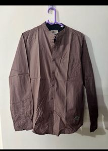 Men's Band Collar Casual Shirt