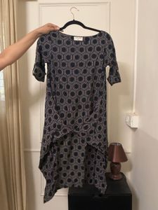 Geometric Print Midi Dress