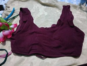 14.Burgundy Crop Top