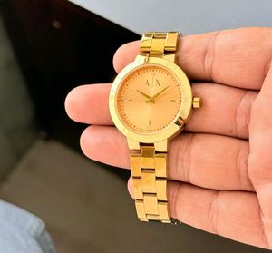 Gold Tone AX Bracelet Watch