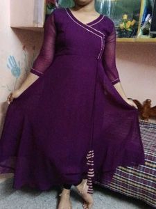 Beautiful Purple Anarkali Kurta