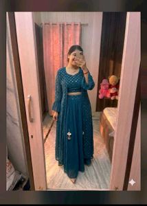 Elegant Teal Kurta Set with Jacket