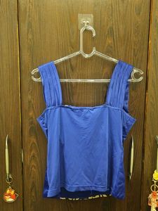 Royal Blue corset Embroidered Blouse
