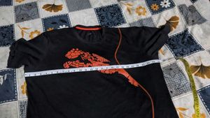 Puma Black T-Shirt with Red Graphic