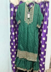 Emerald Green Embroidered gown