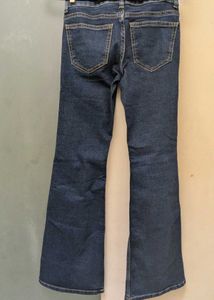 low waist Flared Dark Wash Jeans