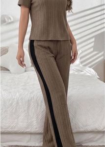 Chic Brown Knit Co-ord Set