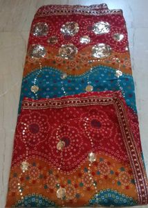 Beautiful multi colour Bandhani Saree