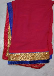Beautiful pink Saree with Embellished Blouse