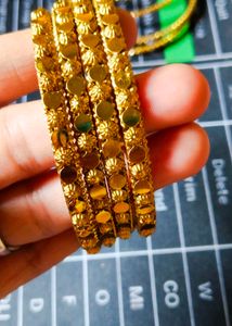 Set of 4 Beautiful Gold Bangles total 30 💛