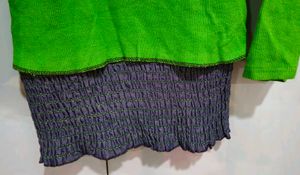 Green Belted Tunic Top