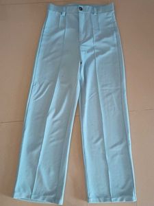 Light Blue Wide Leg Trousers