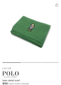 Polo Ralph Lauren Grey Knit Scarf