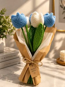 Handmade Crochet Tulip Bouquet