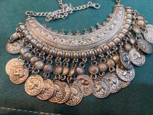 Boho Coin Necklace Statement