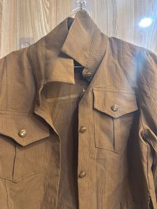 Brown Cropped Jacket