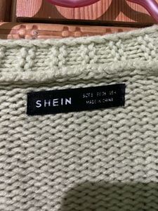 Shein Heart Pattern Knit Cardigan